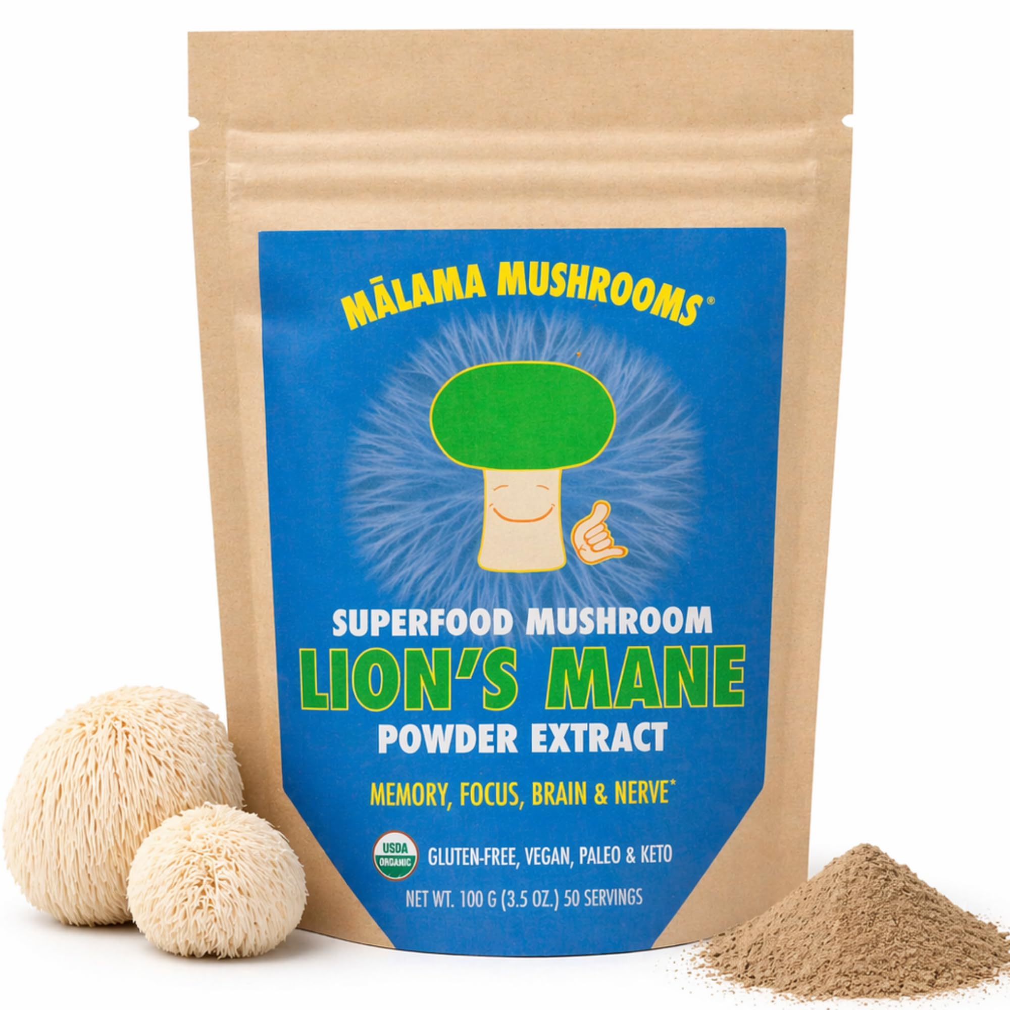 Amazon.com: Lion's Mane Extract Powder by Malama, Organic Fruiting